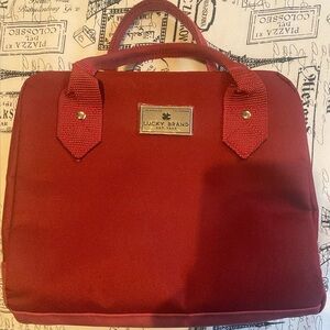 Lucky Brand Bold Red Lunchbox Bag